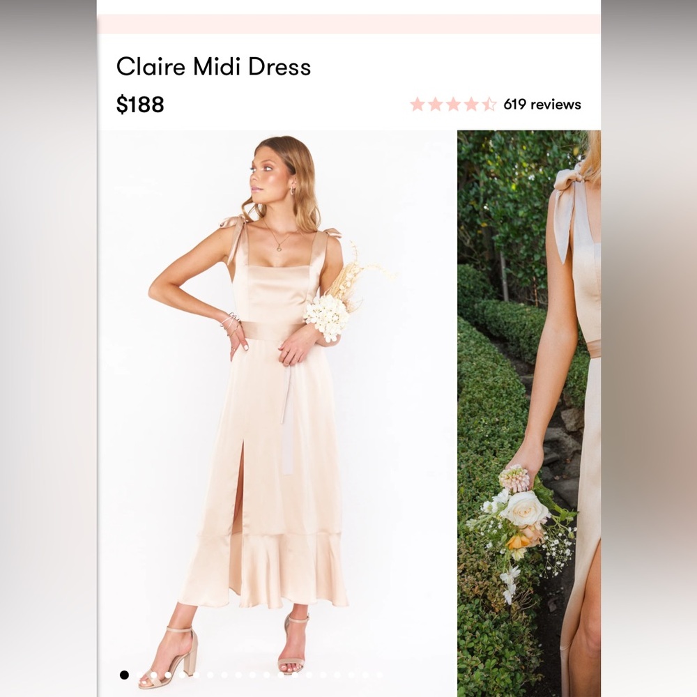 Small Claire Midi Dress Champagne